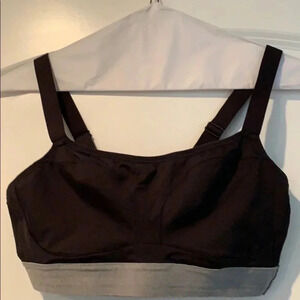 Half Moon Black Sports Bra